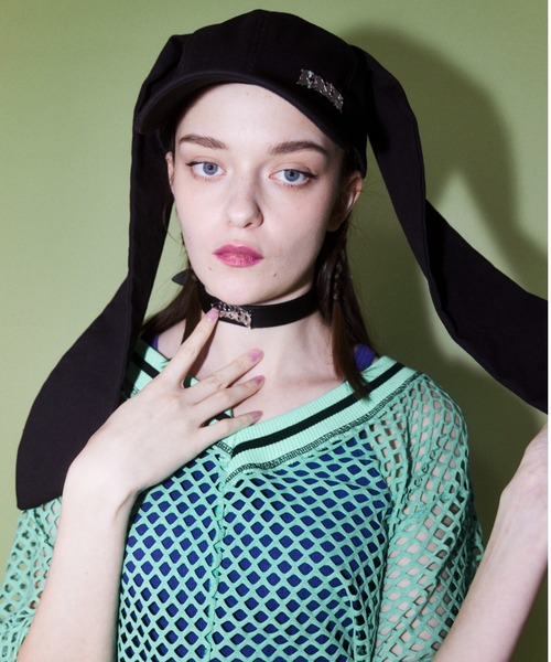 BUNNY EAR BOA BERET 益若つばさ×キャンディストリッパー 益若つばさ candystripper BUNNY EAR BOA BERET