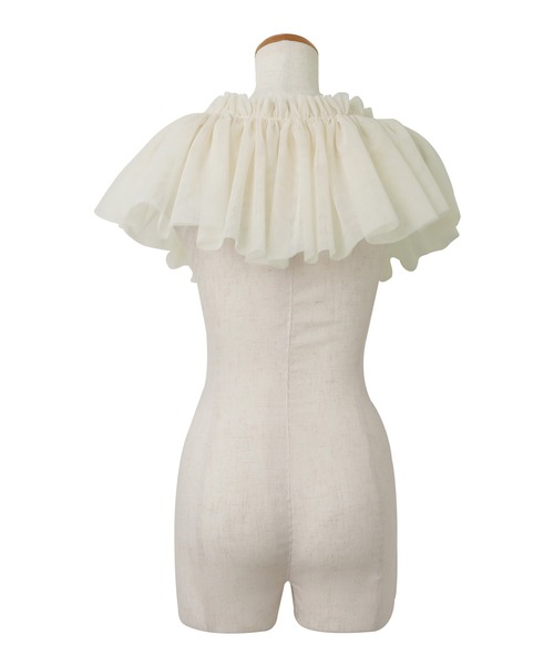 マルチwayチュールフリルカラー