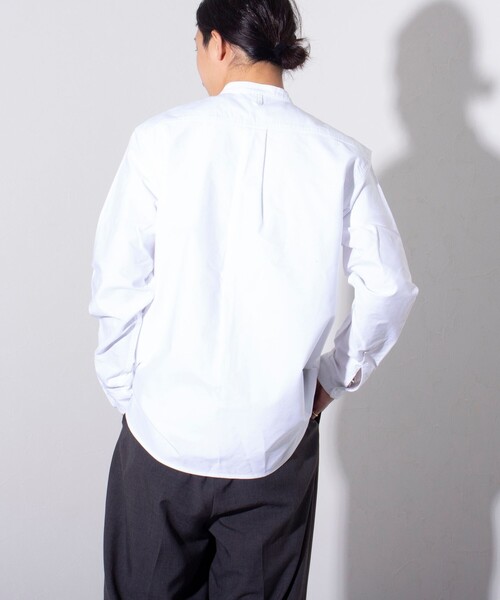 GEVACO（ゲバコ）の「【GEVACO/ゲバコ】オックスバンドカラー長袖シャツ（シャツ/ブラウス・メンズ・ホワイト/ピンク/グリーン/ブラック系その他/グレー系その他・S/M/L）」の17枚目の写真