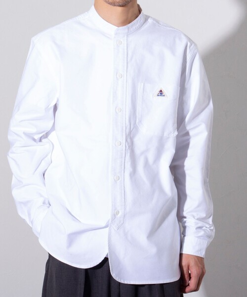 GEVACO（ゲバコ）の「【GEVACO/ゲバコ】オックスバンドカラー長袖シャツ（シャツ/ブラウス・メンズ・ホワイト/ピンク/グリーン/ブラック系その他/グレー系その他・S/M/L）」の18枚目の写真