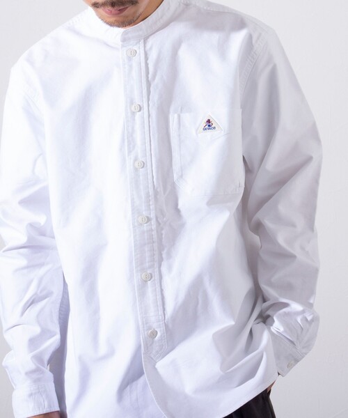 GEVACO（ゲバコ）の「【GEVACO/ゲバコ】オックスバンドカラー長袖シャツ（シャツ/ブラウス・メンズ・ホワイト/ピンク/グリーン/ブラック系その他/グレー系その他・S/M/L）」の19枚目の写真