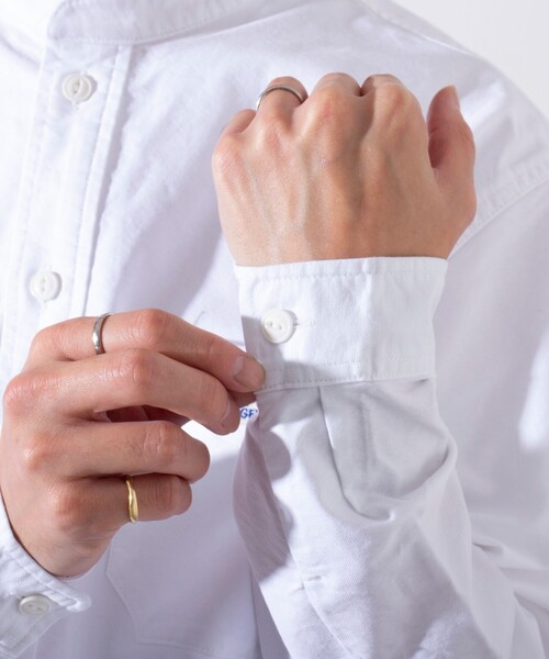 GEVACO（ゲバコ）の「【GEVACO/ゲバコ】オックスバンドカラー長袖シャツ（シャツ/ブラウス・メンズ・ホワイト/ピンク/グリーン/ブラック系その他/グレー系その他・S/M/L）」の22枚目の写真