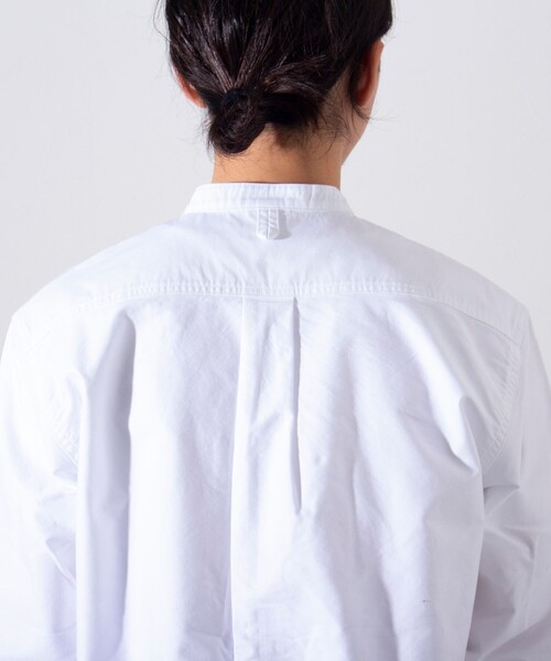 GEVACO（ゲバコ）の「【GEVACO/ゲバコ】オックスバンドカラー長袖シャツ（シャツ/ブラウス・メンズ・ホワイト/ピンク/グリーン/ブラック系その他/グレー系その他・S/M/L）」の6枚目の写真