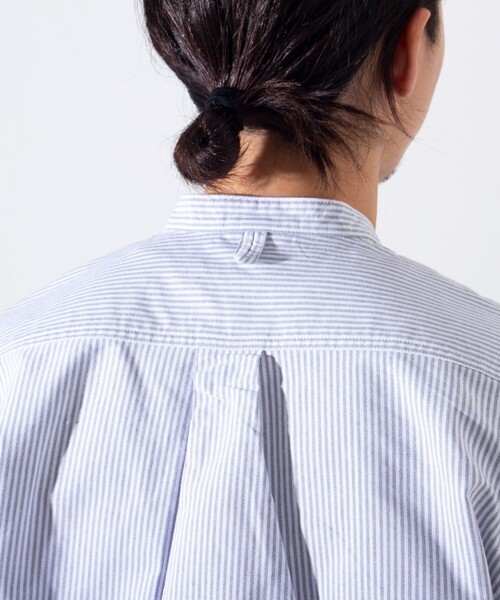 GEVACO（ゲバコ）の「【GEVACO/ゲバコ】オックスバンドカラー長袖シャツ（シャツ/ブラウス・メンズ・ホワイト/ピンク/グリーン/ブラック系その他/グレー系その他・S/M/L）」の11枚目の写真