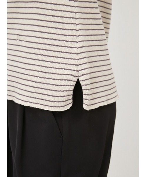 Mila Owen（ミラオーウェン）の「ヘンリーネックオーガニックリブニット【手洗い可能】（ニット/セーター・レディース・その他/ブラック/アイボリー/オレンジ・0/1）」の12枚目の写真