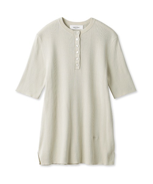 Mila Owen（ミラオーウェン）の「ヘンリーネックオーガニックリブニット【手洗い可能】（ニット/セーター・レディース・その他/ブラック/アイボリー/オレンジ・0/1）」の16枚目の写真