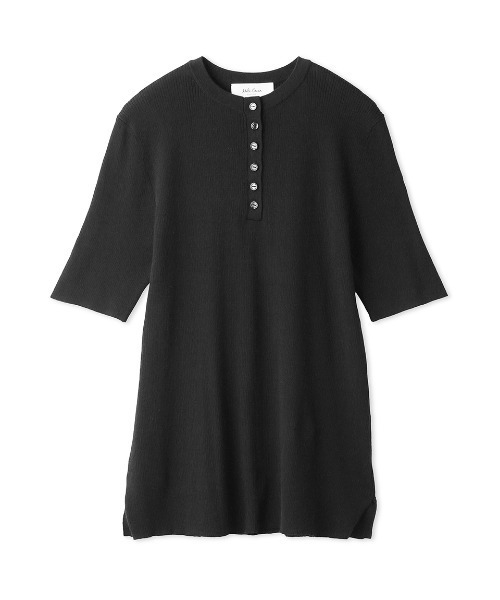 Mila Owen（ミラオーウェン）の「ヘンリーネックオーガニックリブニット【手洗い可能】（ニット/セーター・レディース・その他/ブラック/アイボリー/オレンジ・0/1）」の17枚目の写真