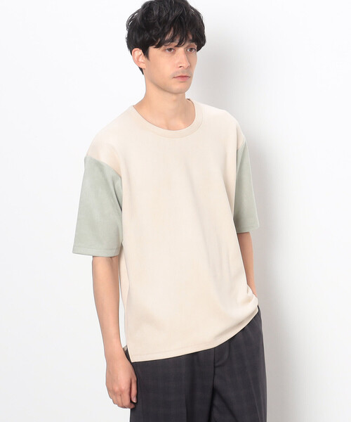 COMME CA COMMUNE(コムサコミューン)の「フェイクスエード Tシャツ(Tシャツ/カットソー・メンズ・グレー/ブルー/アイボリー・L/M)」の17枚目の写真