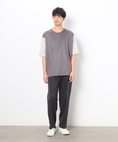 COMME CA COMMUNE(コムサコミューン)の「フェイクスエード Tシャツ(Tシャツ/カットソー・メンズ・グレー/ブルー/アイボリー・L/M)」の16枚目の写真
