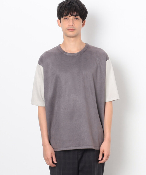 COMME CA COMMUNE(コムサコミューン)の「フェイクスエード Tシャツ(Tシャツ/カットソー・メンズ・グレー/ブルー/アイボリー・L/M)」の12枚目の写真