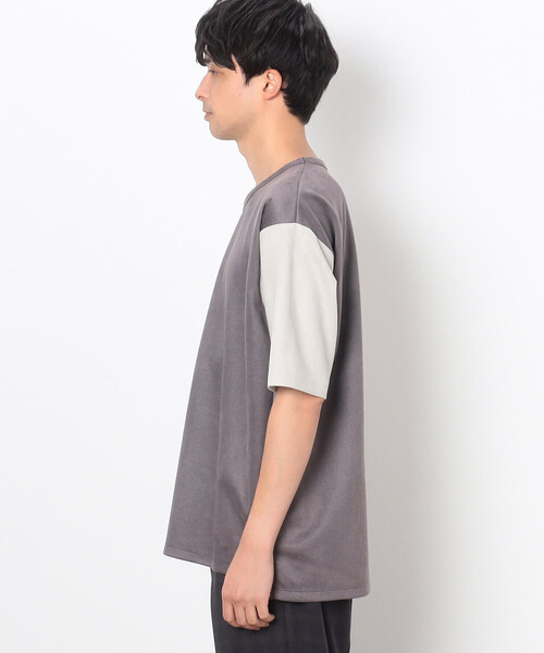 COMME CA COMMUNE(コムサコミューン)の「フェイクスエード Tシャツ(Tシャツ/カットソー・メンズ・グレー/ブルー/アイボリー・L/M)」の11枚目の写真