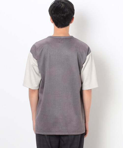 COMME CA COMMUNE(コムサコミューン)の「フェイクスエード Tシャツ(Tシャツ/カットソー・メンズ・グレー/ブルー/アイボリー・L/M)」の10枚目の写真