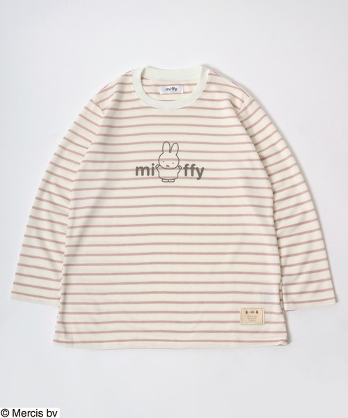 Miffy（ ミッフィー）の「miffy（ミッフィー）キャラクタープリント ボーダー柄スウェット＆イージーパンツセットアップ/ルームウェア/パジャマ レディース（ルームウェア/パジャマ・レディース・ブルー/ピンク・M/L）」の11枚目の写真