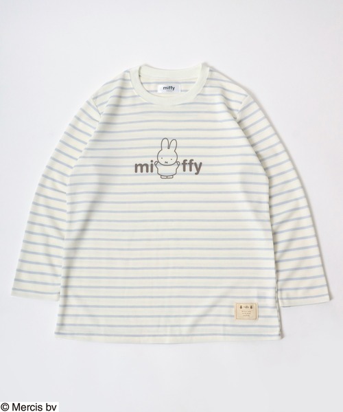 Miffy（ ミッフィー）の「miffy（ミッフィー）キャラクタープリント ボーダー柄スウェット＆イージーパンツセットアップ/ルームウェア/パジャマ レディース（ルームウェア/パジャマ・レディース・ブルー/ピンク・M/L）」の5枚目の写真