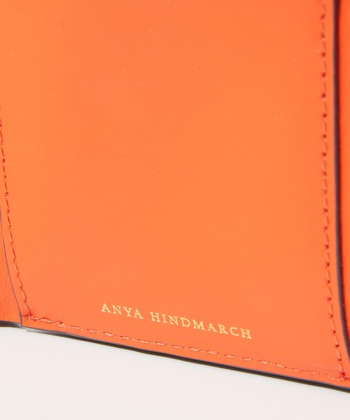 ANYA HINDMARCH（アニヤハインドマーチ）の「ANYA HINDMARCH Mini Trifold Zany in Shiny Capra with Circus アニヤハインドマーチ ザニ― ミニ トリフォード  レザー 三つ折り財布（財布・レディース・グリーン・FREE）」の4枚目の写真