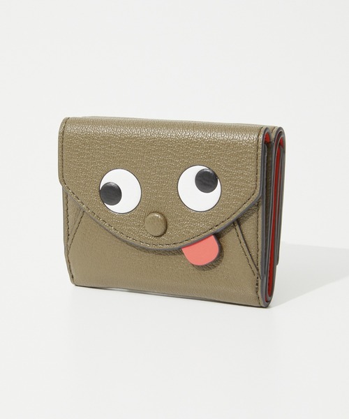 ANYA HINDMARCH（アニヤハインドマーチ）の「ANYA HINDMARCH Mini Trifold Zany in Shiny Capra with Circus アニヤハインドマーチ ザニ― ミニ トリフォード  レザー 三つ折り財布（財布・レディース・グリーン・FREE）」の8枚目の写真
