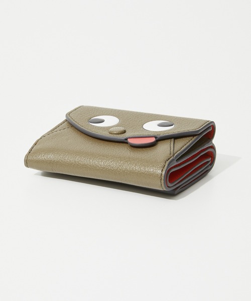 ANYA HINDMARCH（アニヤハインドマーチ）の「ANYA HINDMARCH Mini Trifold Zany in Shiny Capra with Circus アニヤハインドマーチ ザニ― ミニ トリフォード  レザー 三つ折り財布（財布・レディース・グリーン・FREE）」の10枚目の写真