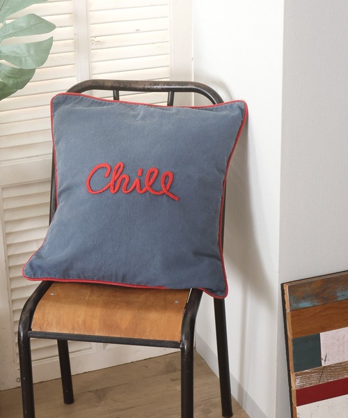 BAYFLOW（ベイフロー）の「BFコードエンブロイダリークッションカバー（クッション/クッションカバー・レディース・サックスブルー/ネイビー/ダークブルー・0）」の3枚目の写真