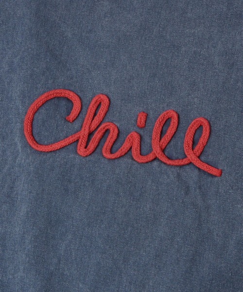 BAYFLOW（ベイフロー）の「BFコードエンブロイダリークッションカバー（クッション/クッションカバー・レディース・サックスブルー/ネイビー/ダークブルー・0）」の7枚目の写真