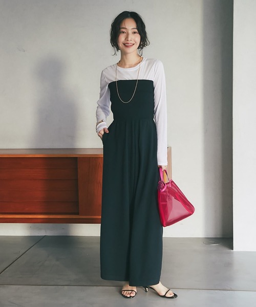 La boutique BonBon(ラブティックボンボン)の「シアークルーカットソー(Tシャツ/カットソー・レディース・ホワイト/ブラック/グレイッシュベージュ・FREE)」の17枚目の写真