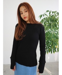 TRUNC | Rib Boat Neck Pullover(ニット/セーター)