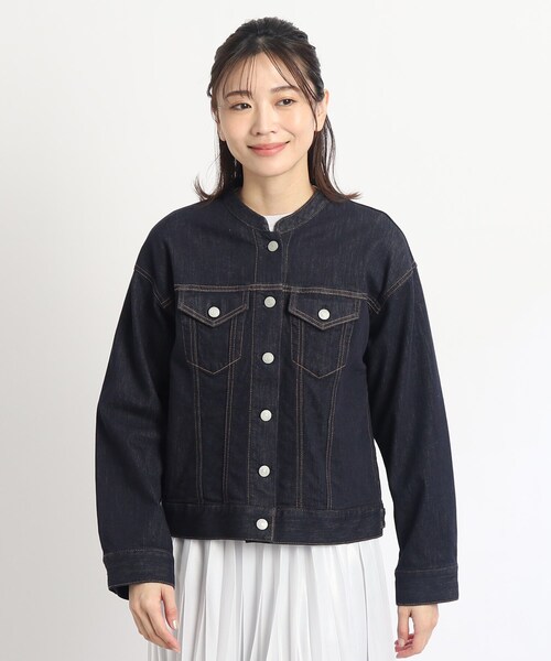 ◆【洗える】キレイめデニムジャケット