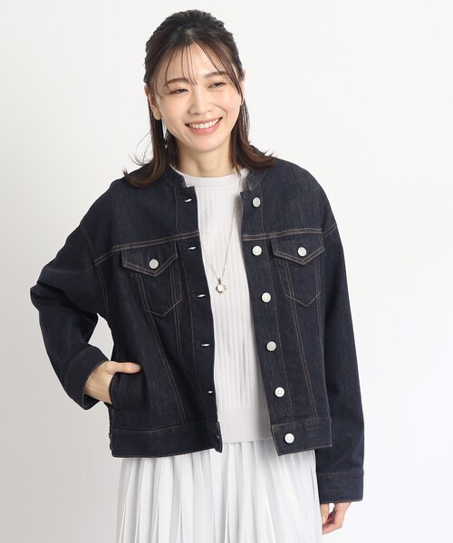 ◆【洗える】キレイめデニムジャケット