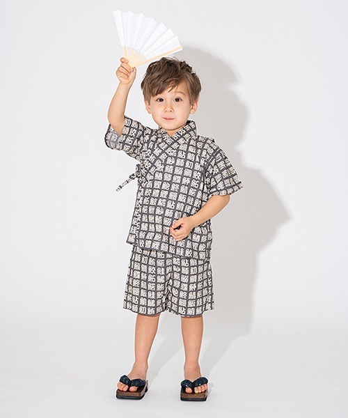 甚平スーツ(魚漢字)【日本製】（浴衣）｜sense of wonder（センスオブワンダー）