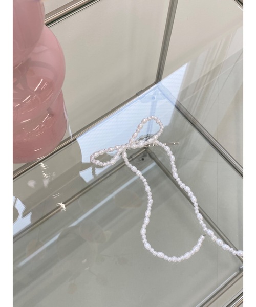 JUMELLE（ジュメロ）の「【結婚式/オケージョン】pearl ribbon pin（ヘアピン・レディース・ホワイト・FREE）」の12枚目の写真