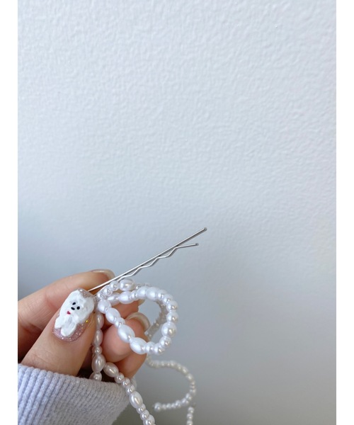 JUMELLE（ジュメロ）の「【結婚式/オケージョン】pearl ribbon pin（ヘアピン・レディース・ホワイト・FREE）」の13枚目の写真