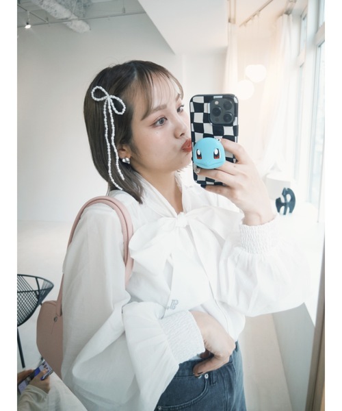 JUMELLE（ジュメロ）の「【結婚式/オケージョン】pearl ribbon pin（ヘアピン・レディース・ホワイト・FREE）」の4枚目の写真