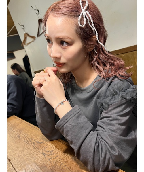 JUMELLE（ジュメロ）の「【結婚式/オケージョン】pearl ribbon pin（ヘアピン・レディース・ホワイト・FREE）」の10枚目の写真