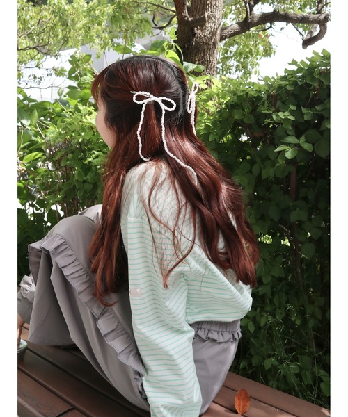 JUMELLE（ジュメロ）の「【結婚式/オケージョン】pearl ribbon pin（ヘアピン・レディース・ホワイト・FREE）」の14枚目の写真