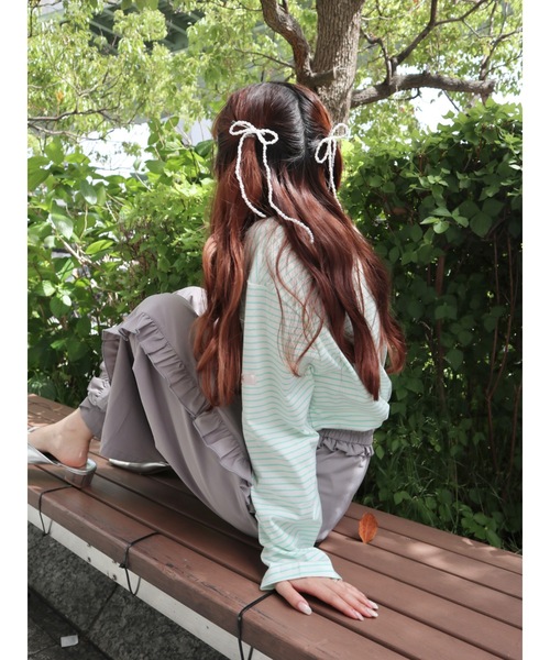 JUMELLE（ジュメロ）の「【結婚式/オケージョン】pearl ribbon pin（ヘアピン・レディース・ホワイト・FREE）」の15枚目の写真