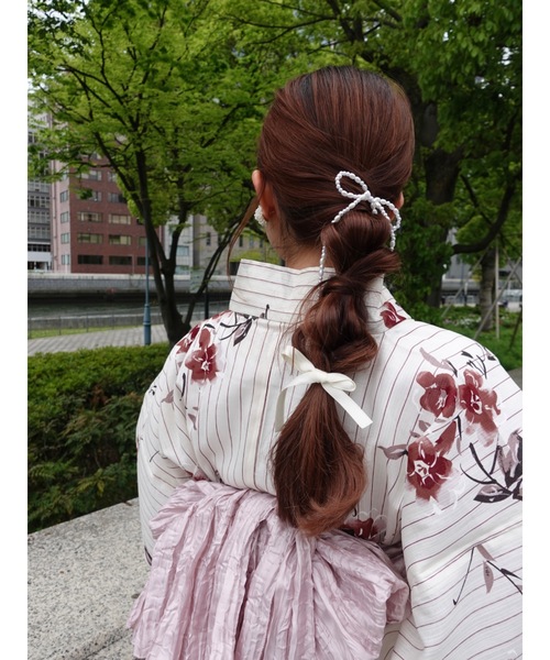 JUMELLE（ジュメロ）の「【結婚式/オケージョン】pearl ribbon pin（ヘアピン・レディース・ホワイト・FREE）」の18枚目の写真