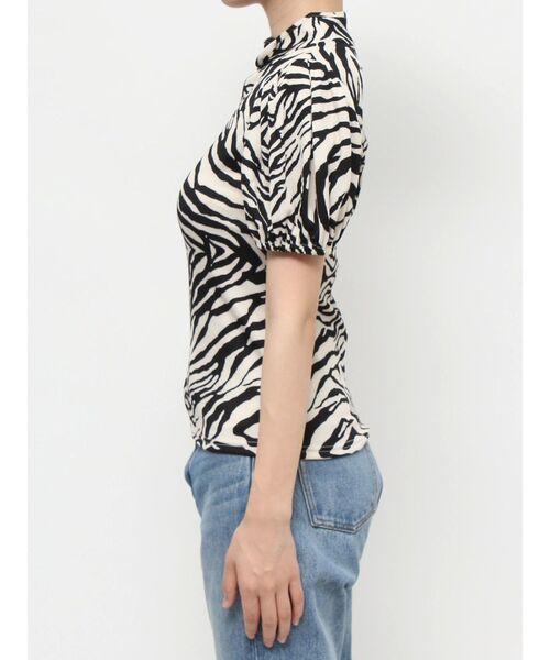 jouetie（ジュエティ）の「ハイネックボリュームスリーブトップス（Tシャツ/カットソー・レディース・オフホワイト/ブラック/ピンク・MEDIUM）」の9枚目の写真