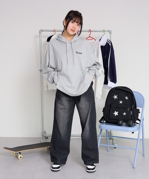 basketcase バレリーナプリント ダークグレー パーカー バックプリントパーカー(馬＆蹄鉄) Champions TCKオリジナル