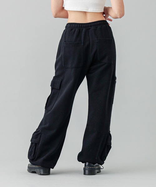 X-girl（エックスガール）の「MULTI POCKET SWEAT PANTS（スウェットパンツ・レディース・アッシュ/ブラック・S/M）」の9枚目の写真