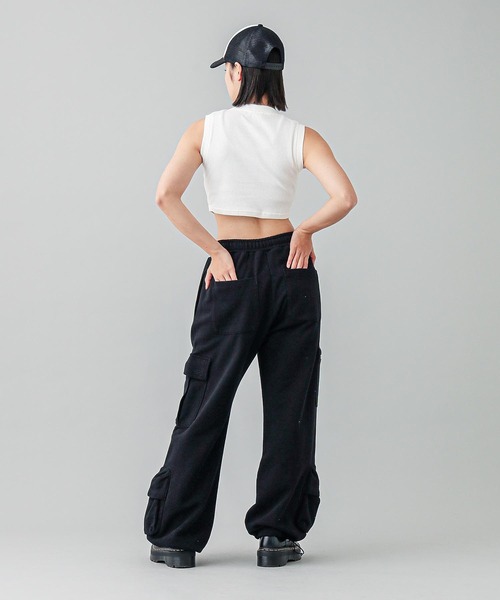 X-girl（エックスガール）の「MULTI POCKET SWEAT PANTS（スウェットパンツ・レディース・アッシュ/ブラック・S/M）」の12枚目の写真