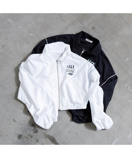 algy（アルジー）の「シャカシャカタンタケブルゾン（ブルゾン・キッズ・ブラック/オフホワイト・X-SMALL/MEDIUM/SMALL/XX-SMALL）」の5枚目の写真