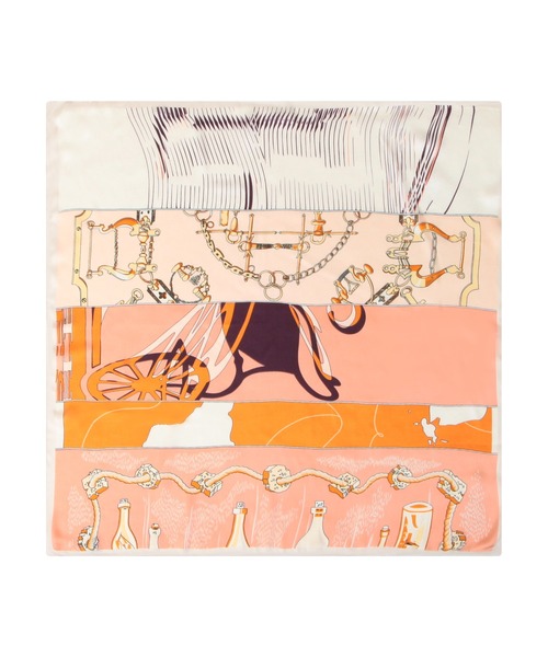 Julia Boutique（ジュリアブティック）の「70×70cmサイズ・ヴィンテージ風サテン生地スカーフ/100017（バンダナ/スカーフ・レディース・C/D/E/F/S/T/A/H/J/O/Q/K/L/M/N/B/G/I/P/R・ONE）」の10枚目の写真