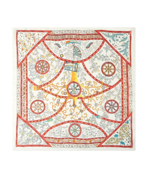 Julia Boutique（ジュリアブティック）の「70×70cmサイズ・ヴィンテージ風サテン生地スカーフ/100017（バンダナ/スカーフ・レディース・C/D/E/F/S/T/A/H/J/O/Q/K/L/M/N/B/G/I/P/R・ONE）」の13枚目の写真