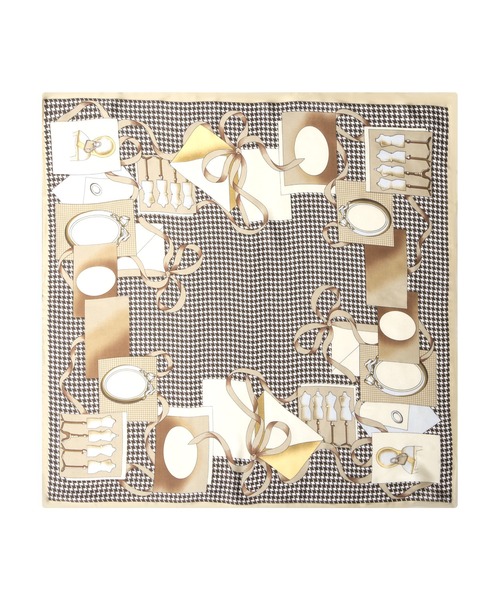 Julia Boutique（ジュリアブティック）の「70×70cmサイズ・ヴィンテージ風サテン生地スカーフ/100017（バンダナ/スカーフ・レディース・C/D/E/F/S/T/A/H/J/O/Q/K/L/M/N/B/G/I/P/R・ONE）」の15枚目の写真