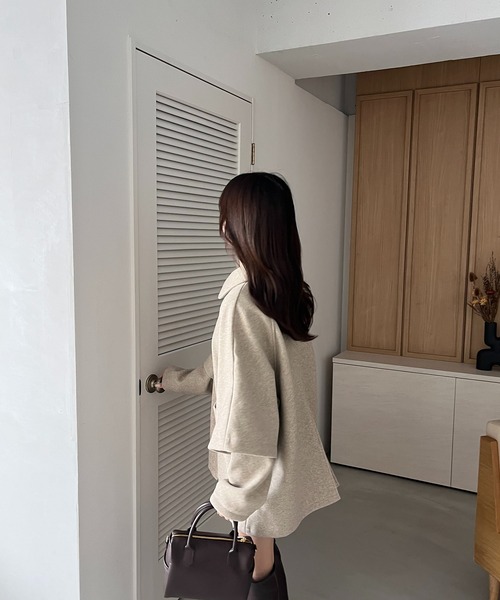 RiLi（リリ）の「カットメルトンミドルコート【RL】（その他アウター・レディース・ベージュ/ブラウン・FREE）」の7枚目の写真