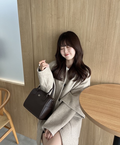 RiLi（リリ）の「カットメルトンミドルコート【RL】（その他アウター・レディース・ベージュ/ブラウン・FREE）」の8枚目の写真