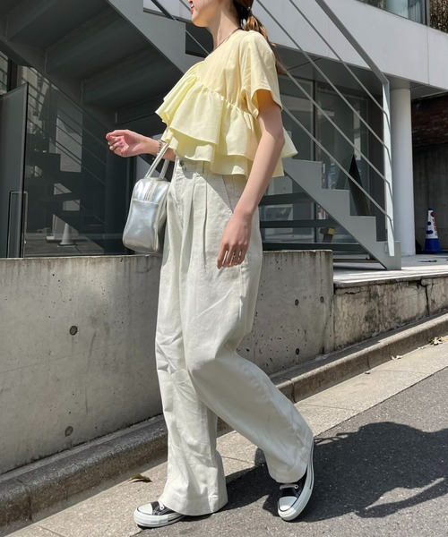 ☆CIDER☆テクスチャ シャーリング チューブ ワイドレッグパンツ 楽天市場】[今だけ1500円]とろみドレープワイドパンツ◇パンツ