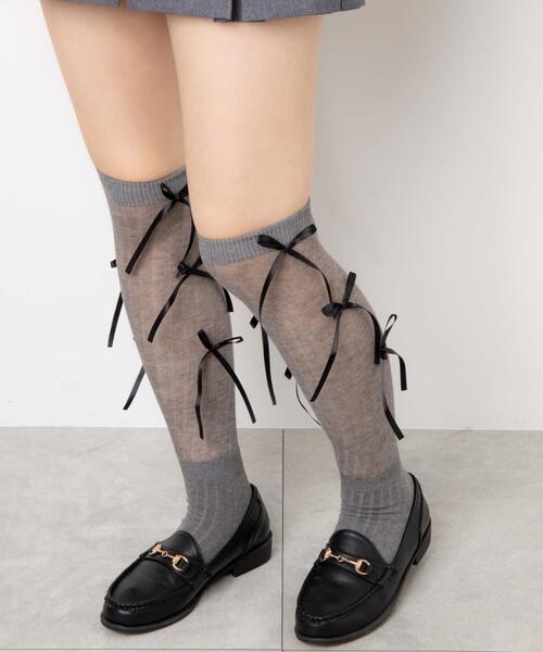 セール】WEGO/メニーリボンハイソックス（ソックス/靴下）｜WEGO