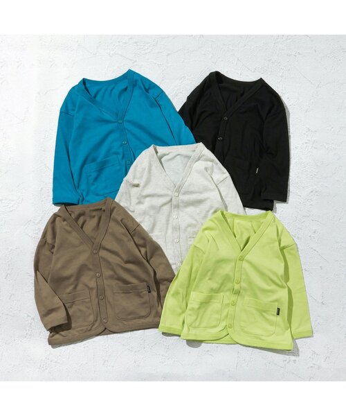 BREEZE(ブリーズ)の「UVカットカーディガン(カーディガン/ボレロ・キッズ・ベージュ/ライム/ターコイズブルー/アイボリー/ブラック・90/120/130/140/110/100/80)」の6枚目の写真