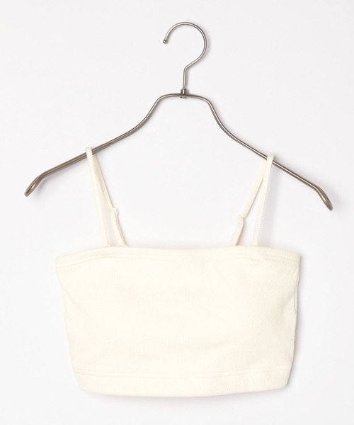 Heather（ヘザー）の「ショートカップ付きリブキャミ　113120（キャミソール・レディース・オフホワイト/ブラック・S/M）」の9枚目の写真