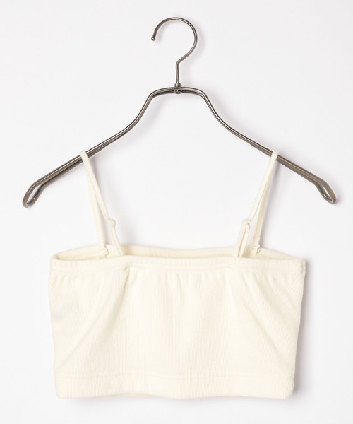 Heather（ヘザー）の「ショートカップ付きリブキャミ　113120（キャミソール・レディース・オフホワイト/ブラック・S/M）」の7枚目の写真